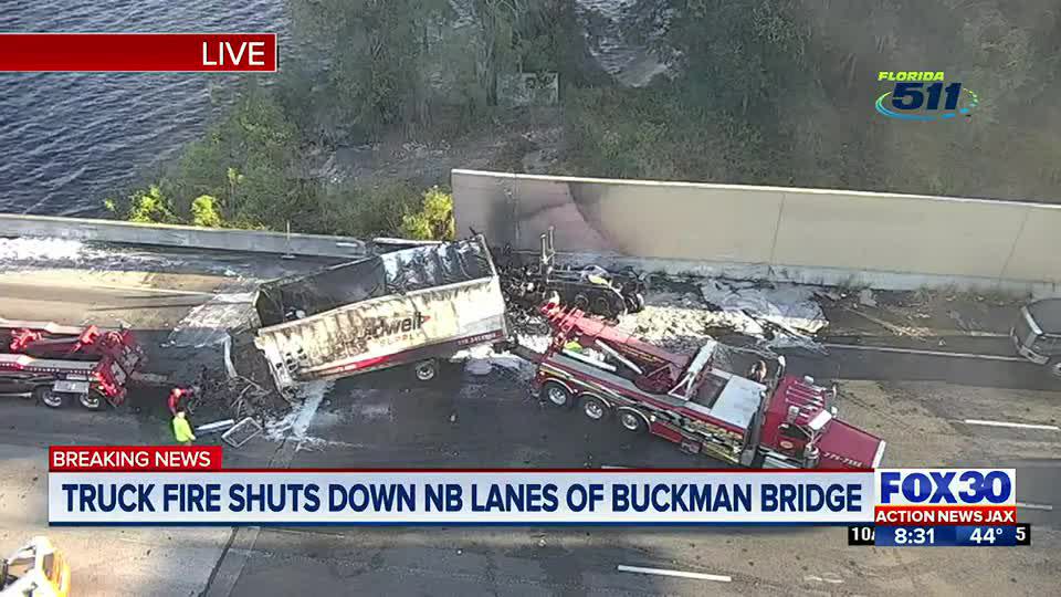 Morning commutes were halted as half of bridge remained closed hours later.