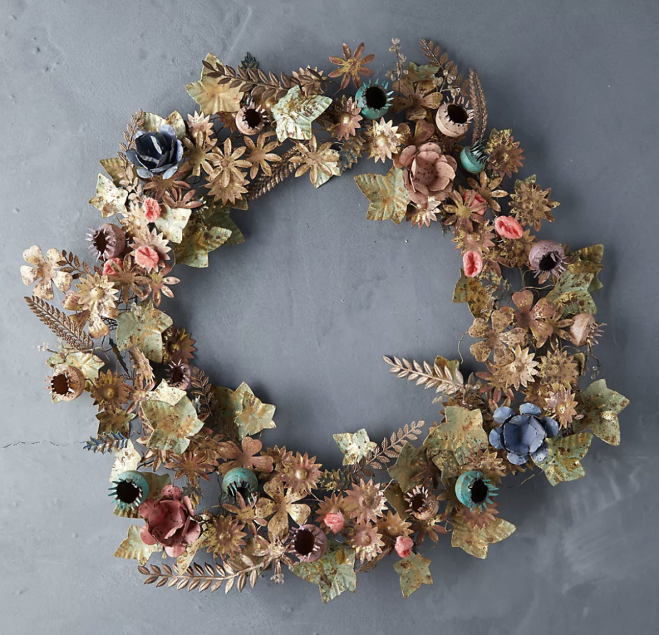 26) Gilded Botanicals Iron + Velvet Wreath