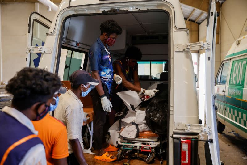 Aftermath of a train crash in India