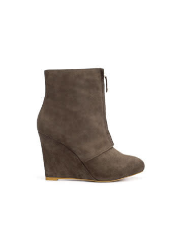 Zip-up wedge ankle boot, $99.90