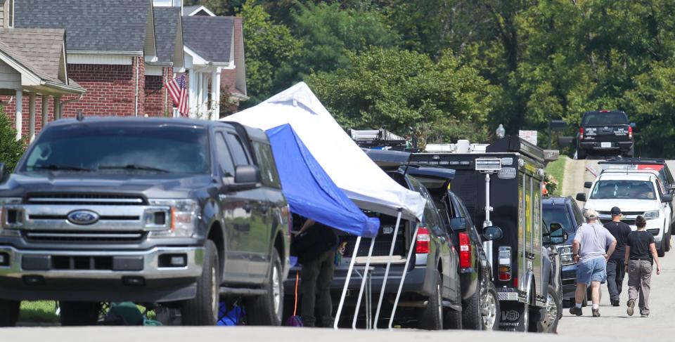 The FBI searched around homes in the Woodlawn Springs subdivision in Bardstown on Tuesday, August 24, 2021, in connection with the 2015 disappearance of Crystal Rogers.