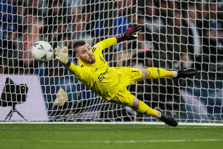 Vuela David De Gea en un partido de Manchester United, una imagen que pasa a formar parte de la historia