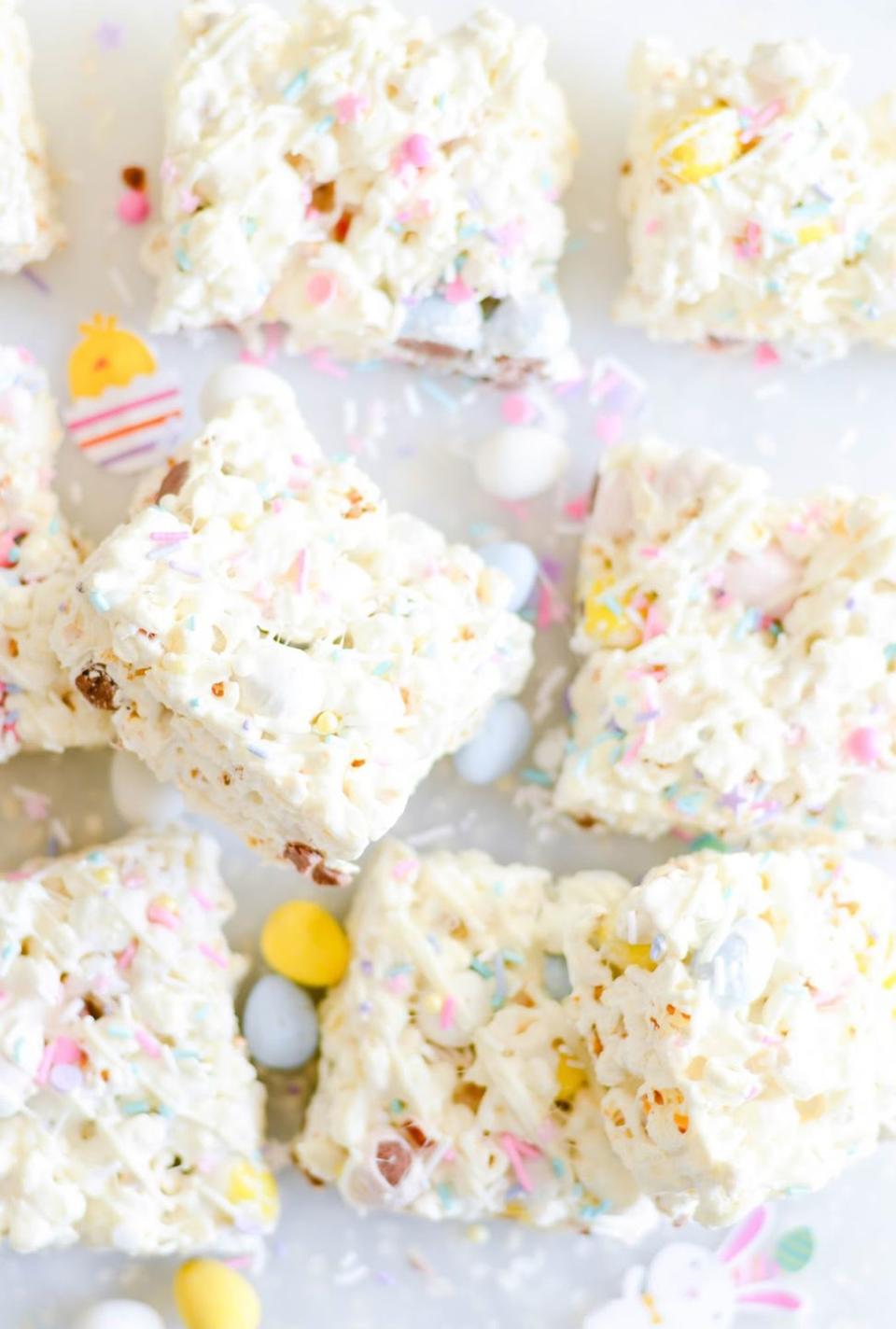 Easter Egg Popcorn Bars