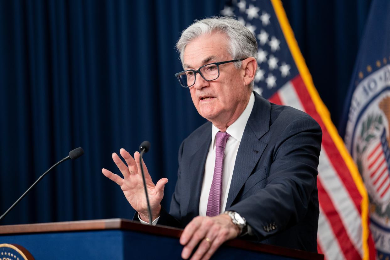 U.S. Federal Reserve Chair Jerome Powell attends a press conference in Washington, D.C., the United States, on Feb. 1, 2023. The U.S. Federal Reserve on Wednesday implemented its first rate hike in the new year. The central bank hiked rates by a quarter percentage point, marking the eighth time the Fed has raised rates since it began tightening in March last year. (Photo by Liu Jie/Xinhua via Getty Images)