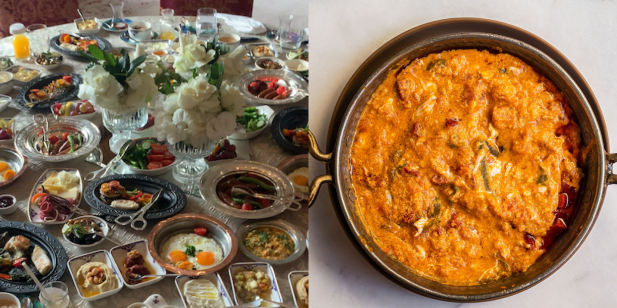 turkish breakfast and menemen