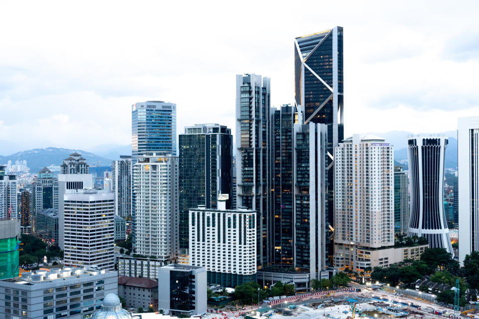 Skyscrapers in the city of Kuala Lumpur in Malaysia. Travel concept