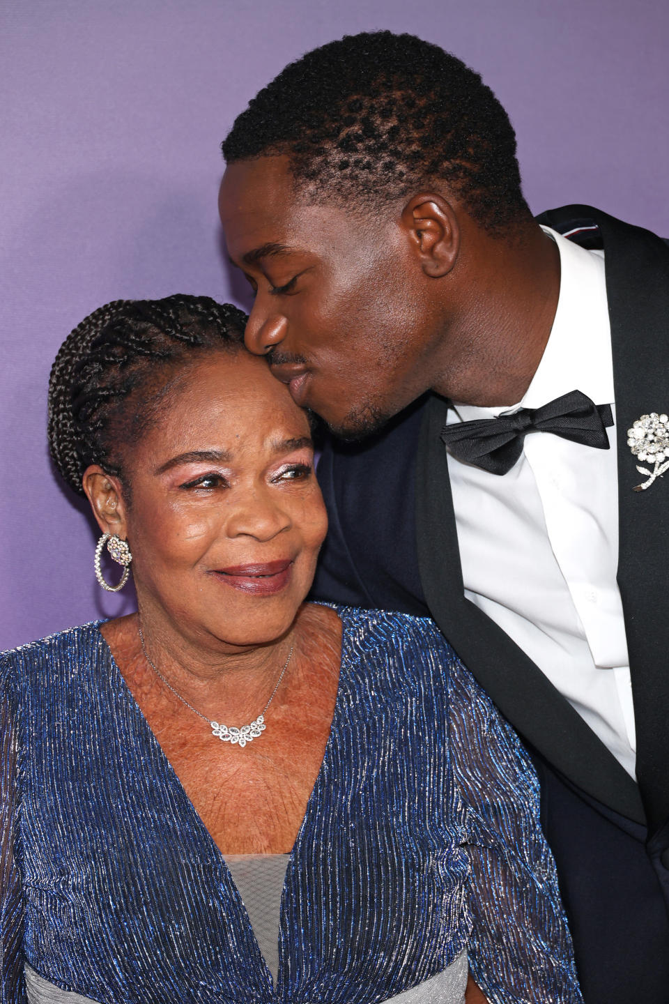 Damson Idris with his mother, Philippa Idris