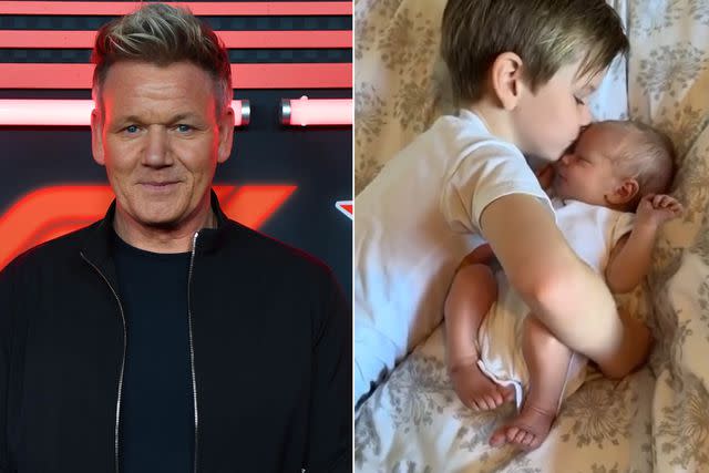 <p>Denise Truscello - Formula 1 via Getty Images; Gordon Ramsay Instagram</p> Gordon Ramsay's two youngest sons, Oscar and Jesse