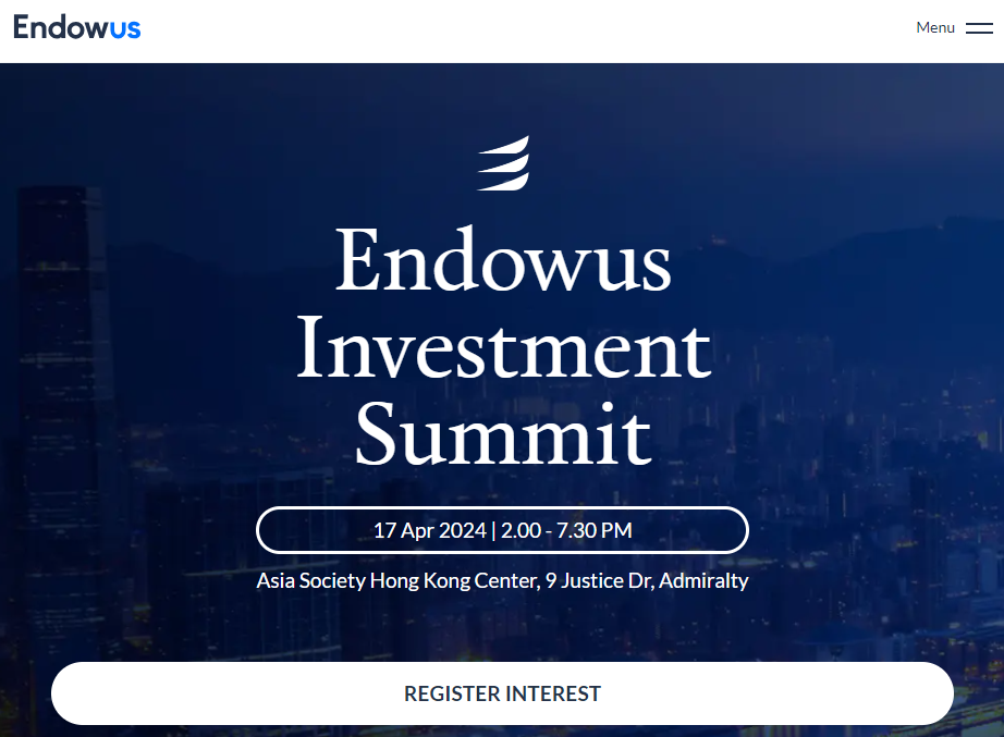 Endowus智安投將在港舉辦首屆投資峰會　聚焦另類投資及信貸等展望