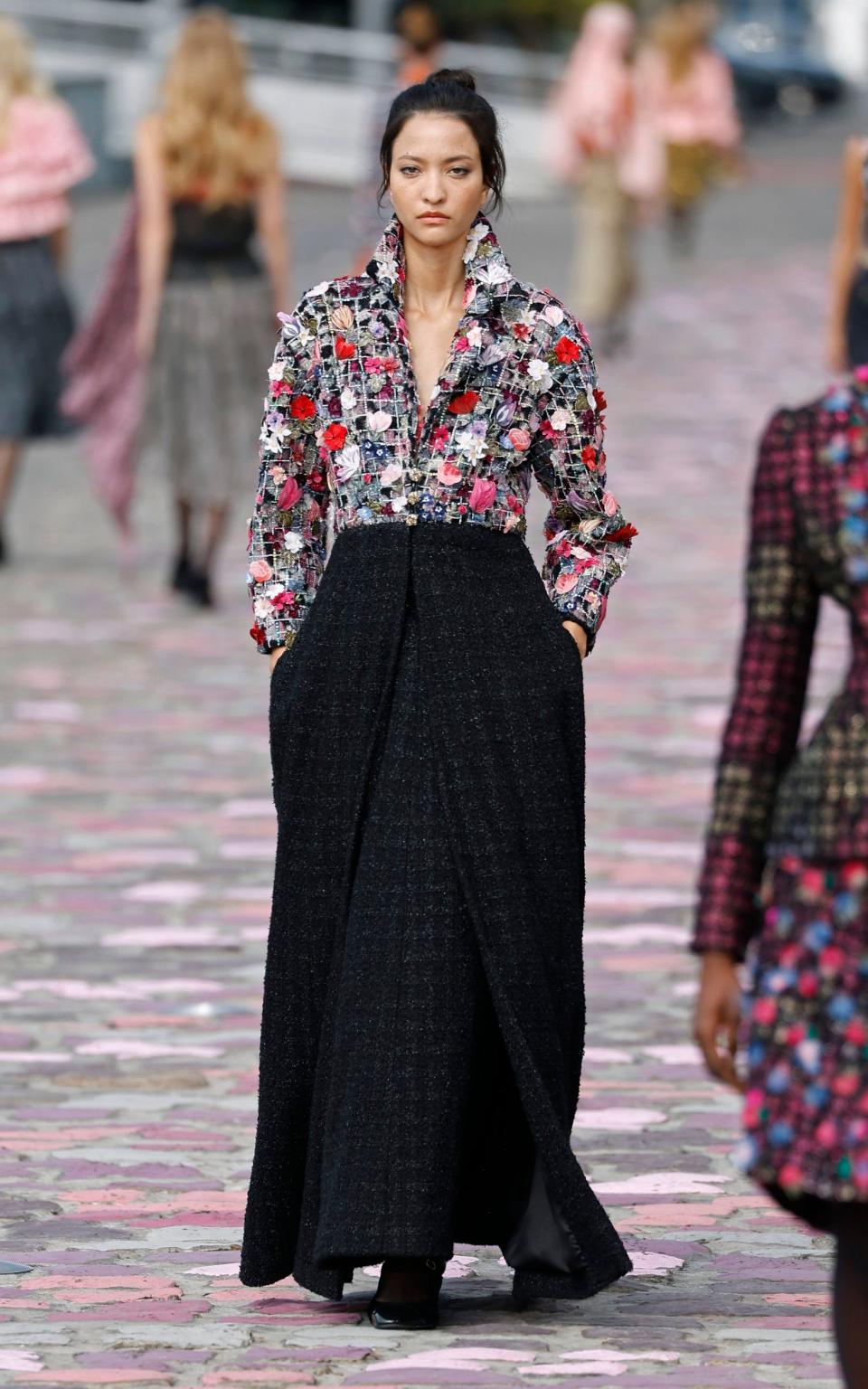 Look 31 maxi skirt and shirt