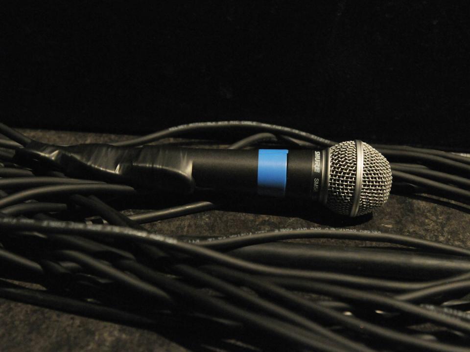 A Shure SM58 microphone.