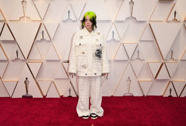 Billie Eilish in Chanel at the 92nd Academy Awards.