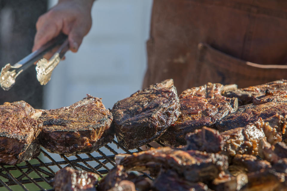 Steaks grilling up at the San Diego Bay Wine & Food Festival.<p>Courtesy of San Diego Bay Wine & Food Festival | Photo by Bradley Schweit</p>