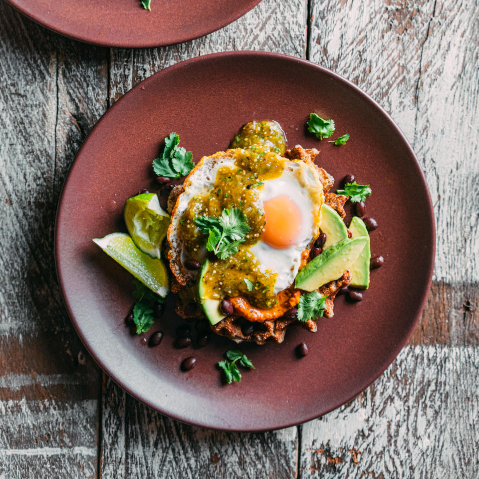 Blue Corn Waffles Rancheros