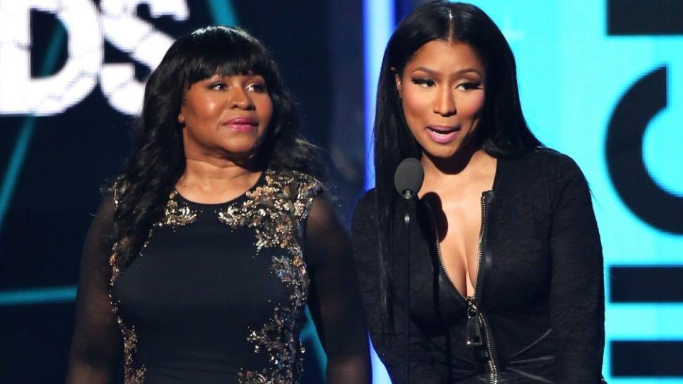 Nicki was reportedly supporting her mum on the visit. Copyright: [Rex]