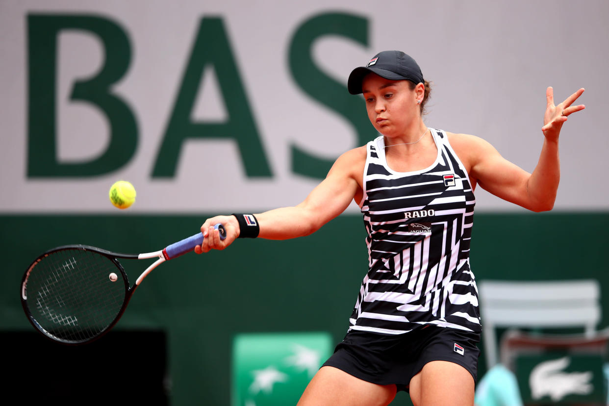 Ashleigh Barty won the French Open Saturday over Marketa Vondrousova. (Getty)