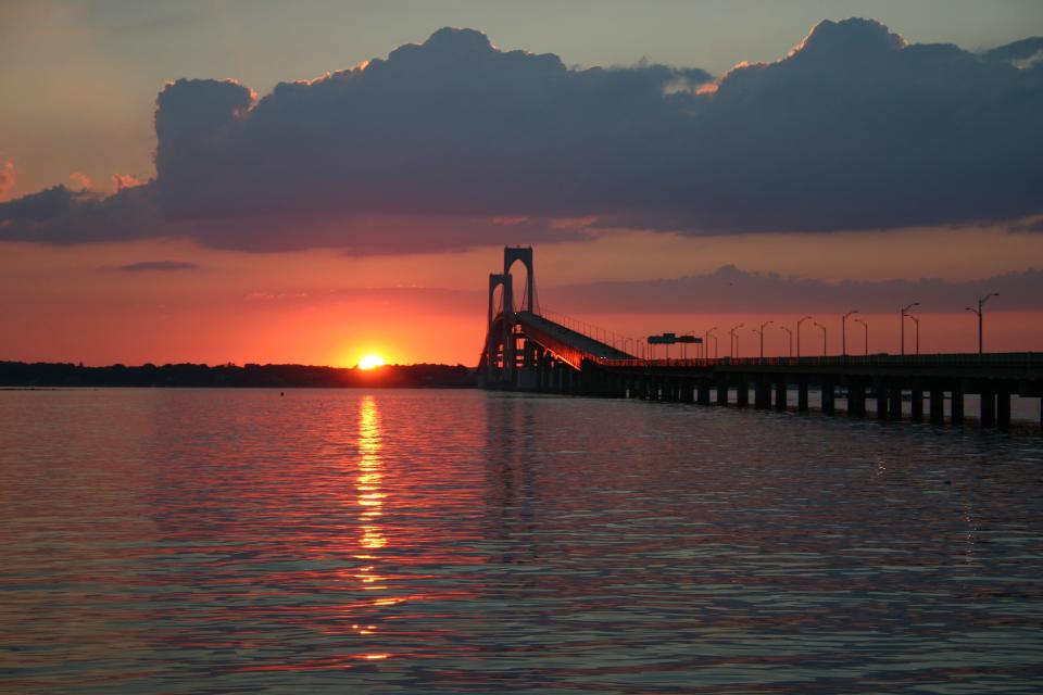 The Claiborne Pell Bridge in Rhode Island