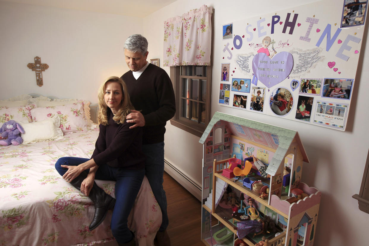 Bob and Michele Gay sit in a room dedicated to their daughter Josephine.