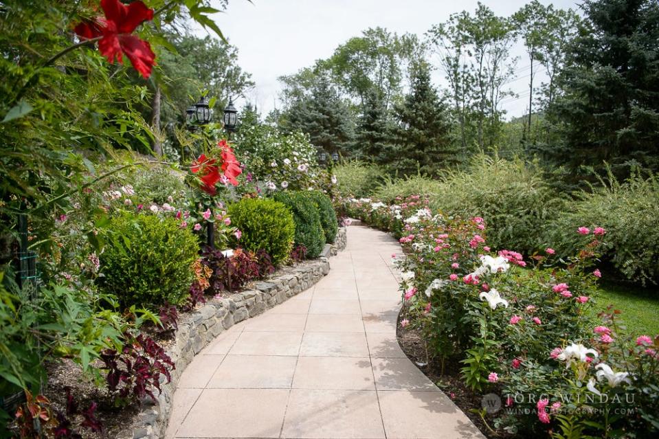 The garden path at Round Hill in Blooming Grove.