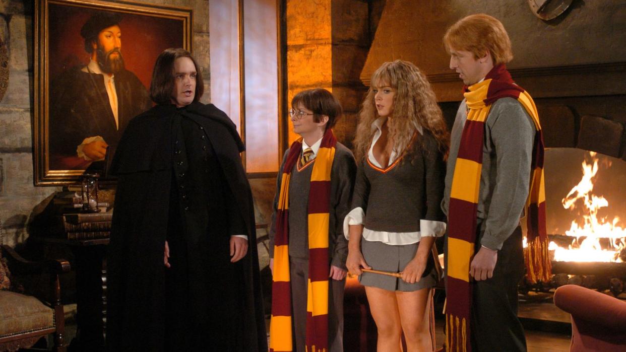 trio halloween costumes harry hermione and ron from 'harry potter'