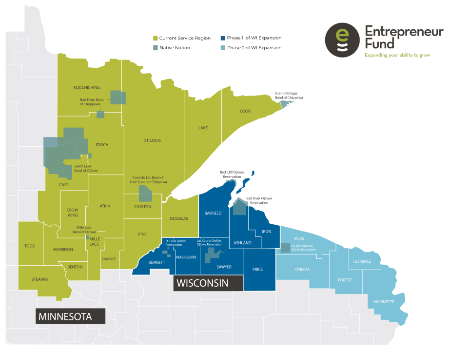 The Entrepreneur Fund, based in Duluth, is expanding into much of northern Wisconsin to provide loans, grants, and consulting services for small businesses.