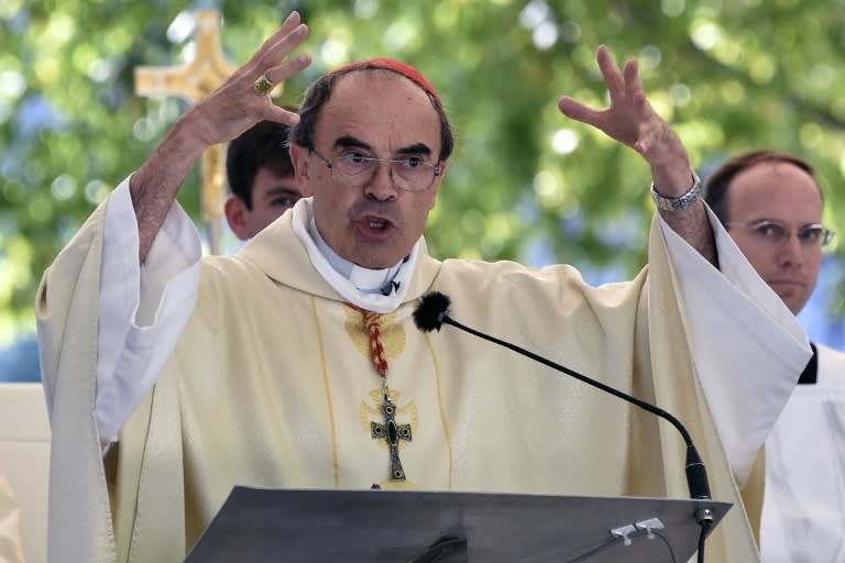 Roman Catholic Cardinal Philippe Barbarin holds Assumption celebrations in the French southwestern city of Lourdes, on August 15, 2016