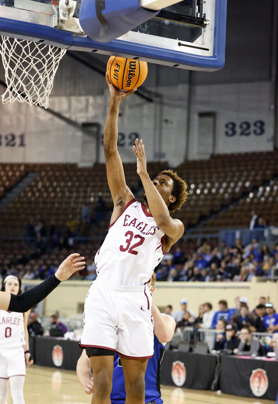 OCA's Kemar Crawford goes up for a basket against Colcord during a Class 2A quarterfinal on Tuesday.