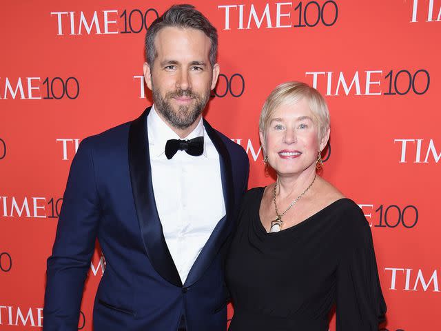 <p>Dimitrios Kambouris/Getty</p> Ryan Reynolds and Tammy Reynolds attend the 2017 Time 100 Gala