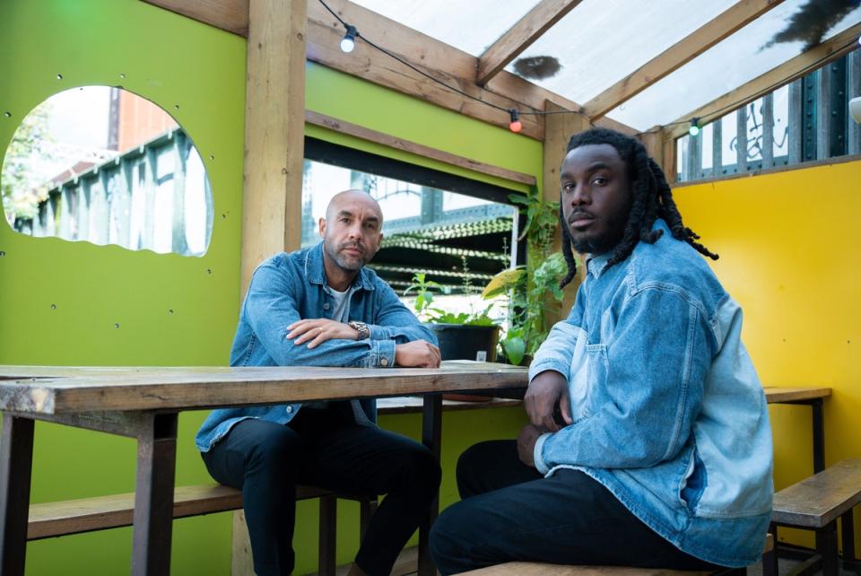 Alex Beresford and rap artist Shocka (ITV)