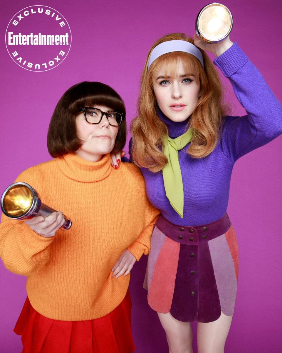 Alex Borstein and Rachel Brosnahan as Velma and Daphne