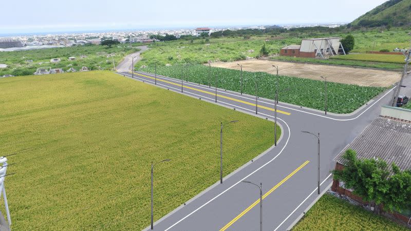 ▲大甲殯儀館聯外道路拓寬工程完工模擬圖(圖／民政局提供2021.2.19)