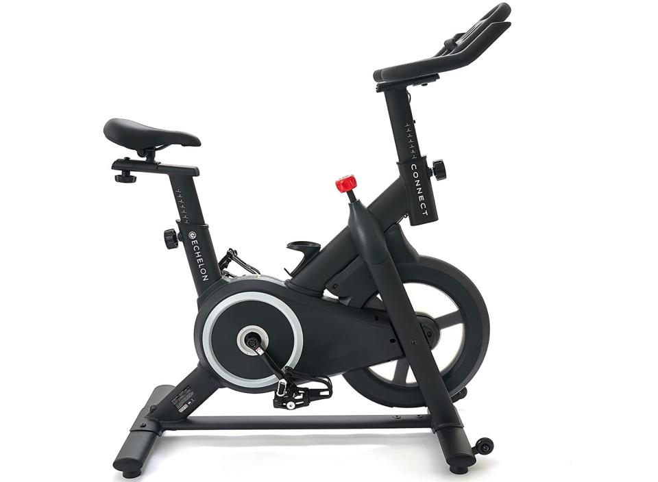 Reap the benefits of cycling right in your home with the Echelon smart connect bicycle. (Source: Amazon)