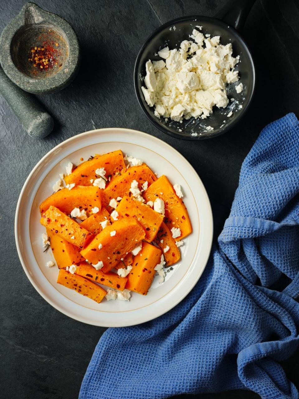 2) Roasted Butternut Squash with Ricotta Salata