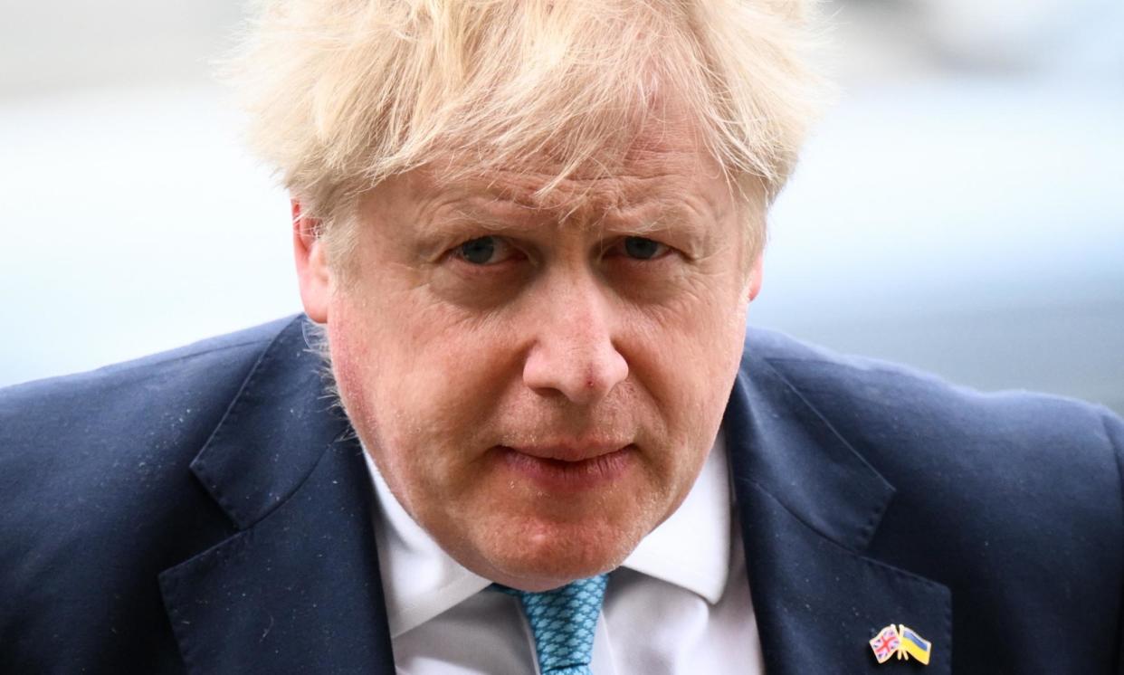 <span>Boris Johnson is accused of ‘repeated failure to abide by the ministerial code’ in Labour’s letter to the Cabinet Office.</span><span>Photograph: Daniel Leal/AFP/Getty Images</span>