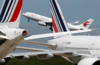 FILE PHOTO: Airplanes at Paris Charles de Gaulle airport in Roissy-en-France