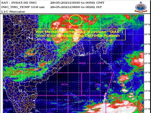 Visual representation of Cyclone Yaas (Photo: Twitter @Indiametdept)