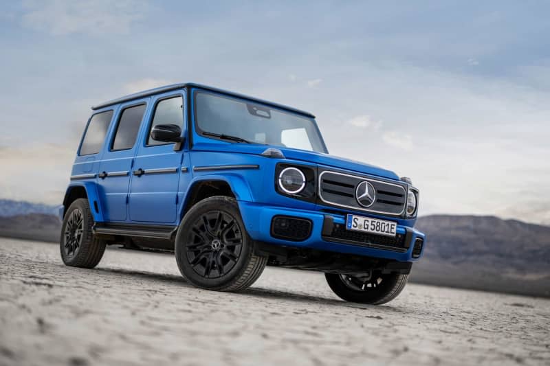 Mercedes' electric version of the G-Class has four rapid-charging motors and a powerful battery. Mercedes-Benz AG/dpa