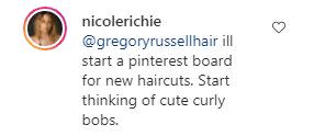 La réponse de Nicole Richie au commentaire de Gregory Russell sous sa vidéo (Photo: Instagram / @nicolerichie)