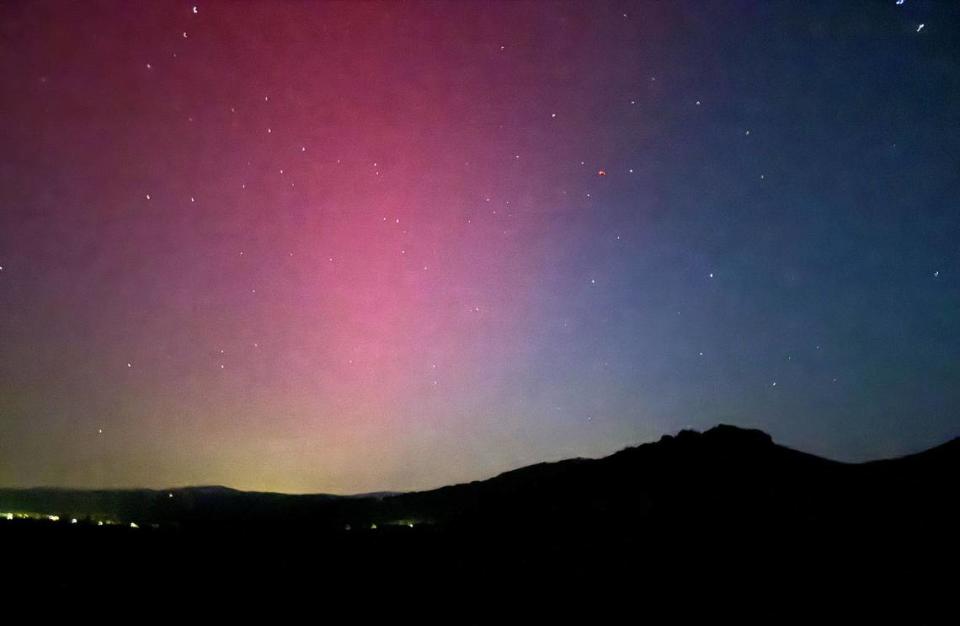 Robert Holden of San Luis Obispo captured images of the northern lights in the skies over Santa Margarita on May 10, 2024.