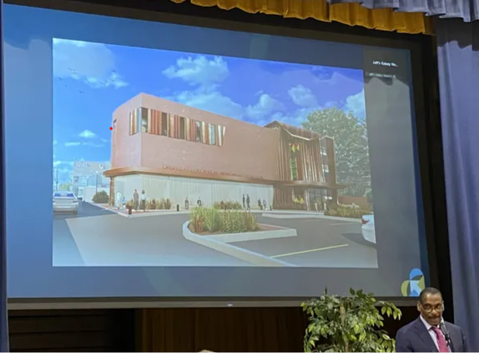 The design for the Crispus Attucks History and Culture Center is projected behind longtime Crispus Attucks’ leader Bobby Simpson. A Crispus Attucks release states: “The Crispus Attucks History and Culture Center will celebrate, preserve, and teach the living history and traditions of African-Americans in greater York and beyond, bringing diverse communities together through the combined narratives of artistic, cultural, and historical treasures in order to enhance understanding among people.” The new center also will depict the cultural experiences of the Latino population and other residents of York County and their community contributions.
