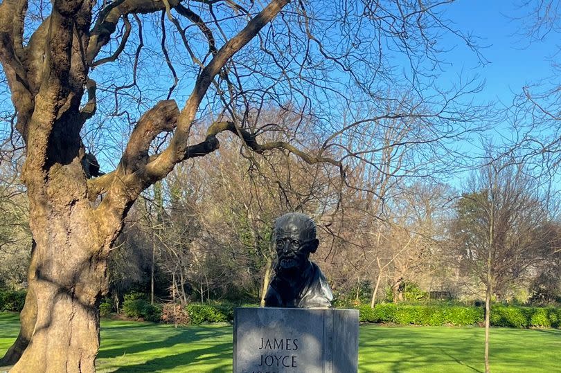 James Joyce's bust on St Stephen's Green