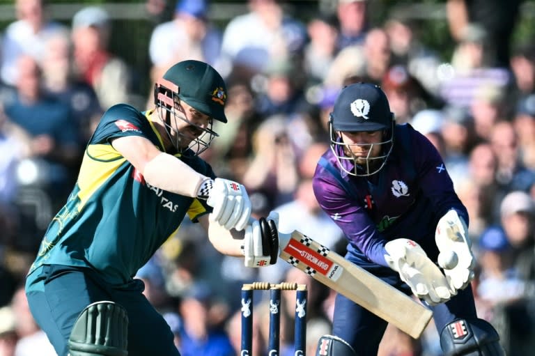 Australia's Travis Head (left) hit 80 off 25 balls as in a rapid victory over Scotland (ANDY BUCHANAN)