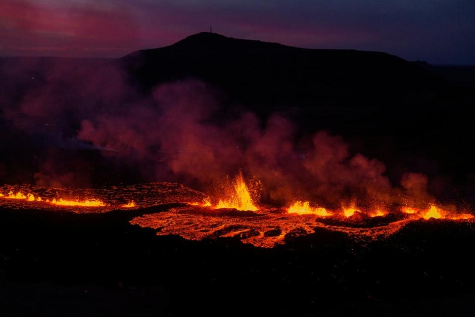 The country’s second volcano eruption in a month happened on Sunday morning (via REUTERS)