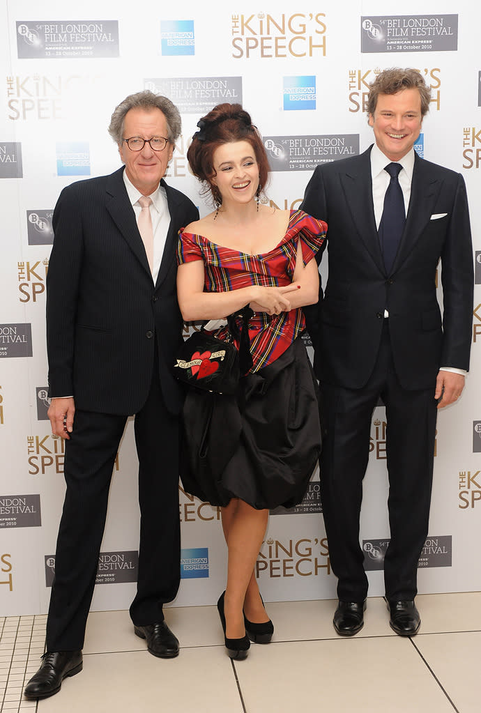 54th BFI London Film Festival 2010 The Kings Speech Geoffrey Rush Helena Bonham Carter Colin Firth