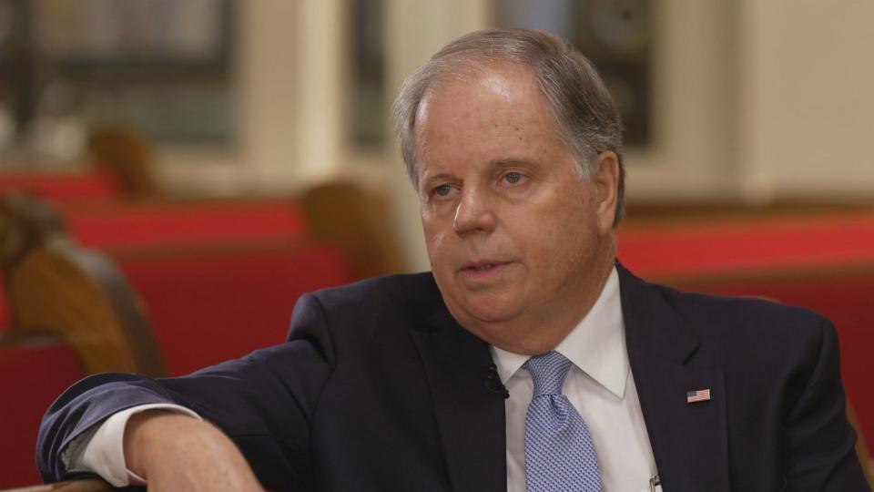 PHOTO: Former Sen. Doug Jones speaks with ABC News. (ABC News)