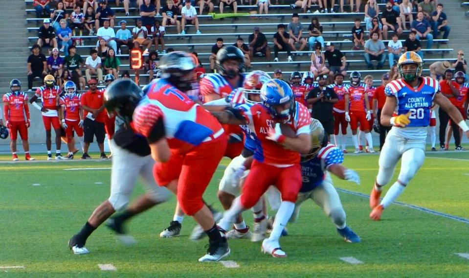 The 70th City/County All-Star football game at McLane Stadium in Fresno, California on Friday, June 21, 2024.