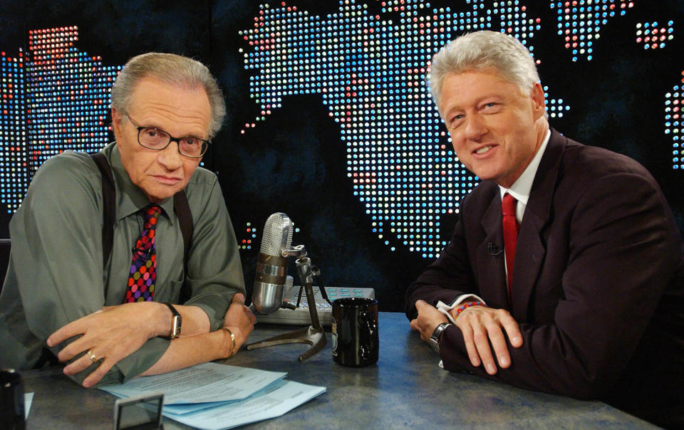 Former President Bill Clinton on CNN's "Larry King Live" on Sept. 3, 2002. (Photo: Reuters)