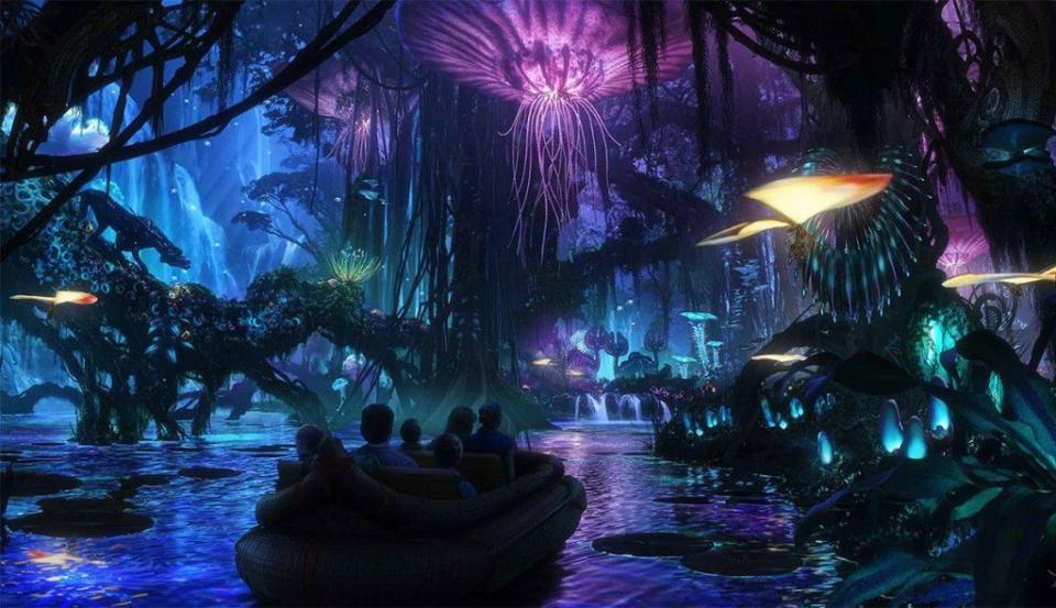 遊船體驗可走進螢光的原始森林水世界。（圖片來源：Walt Disney World）
