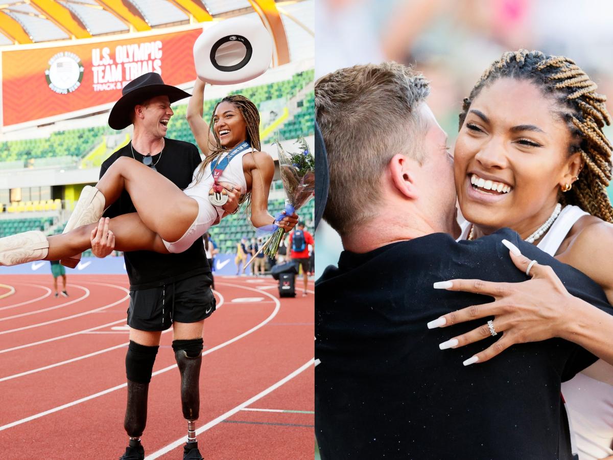 Olympic and Paralympic stars Tara Davis and Hunter Woodhall get engaged