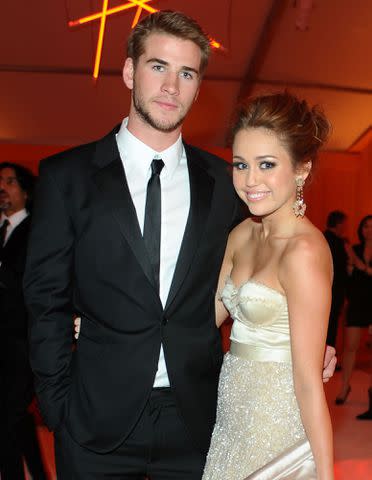 Stefanie Keenan/Getty Liam Hemsworth and Singer/Actress Miley Cyrus attend the 18th Annual Elton John AIDS Foundation Oscar Party at Pacific Design Center on March 7, 2010 in West Hollywood, California